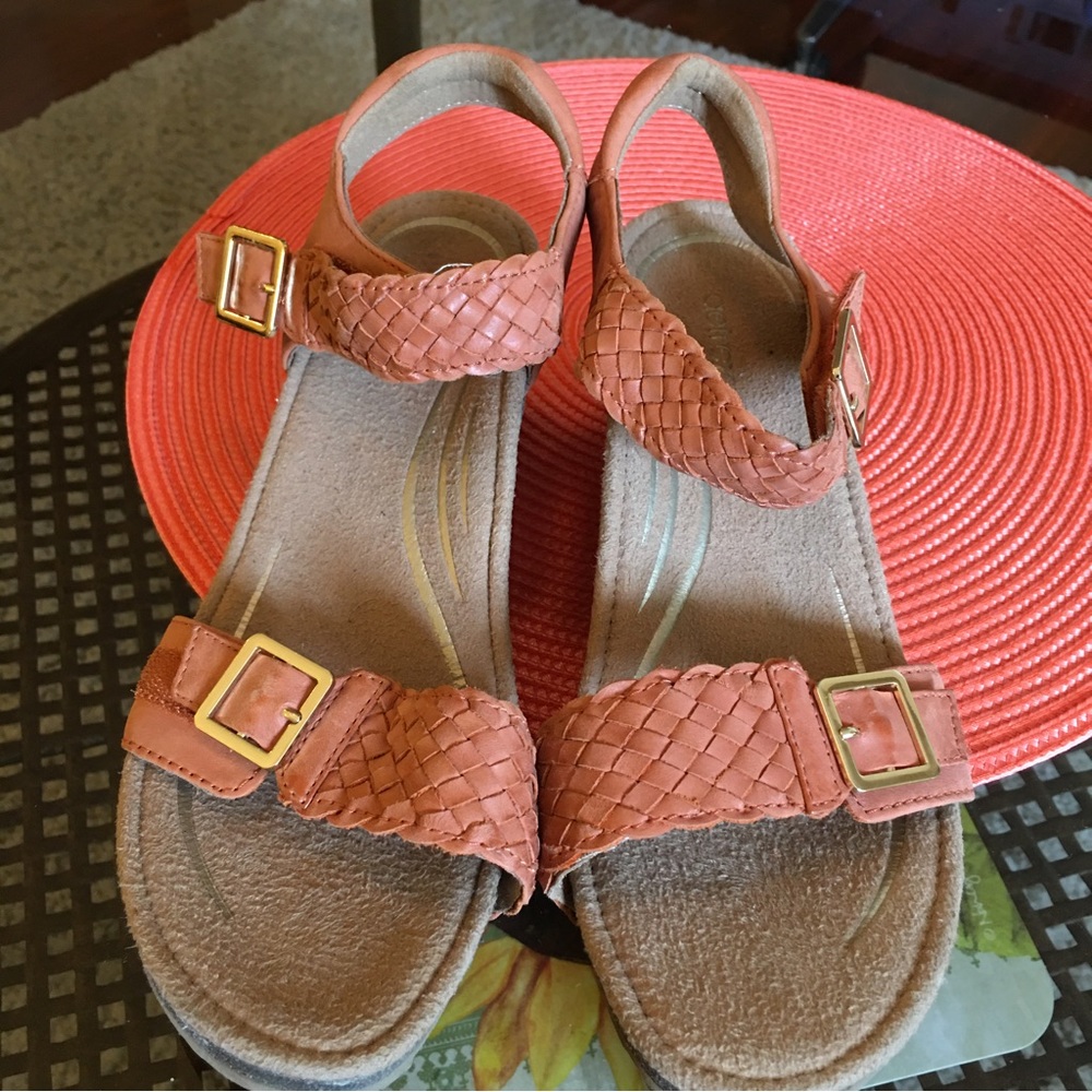 Aetrex Grace Wedge Comfort Sandal Size 7.5